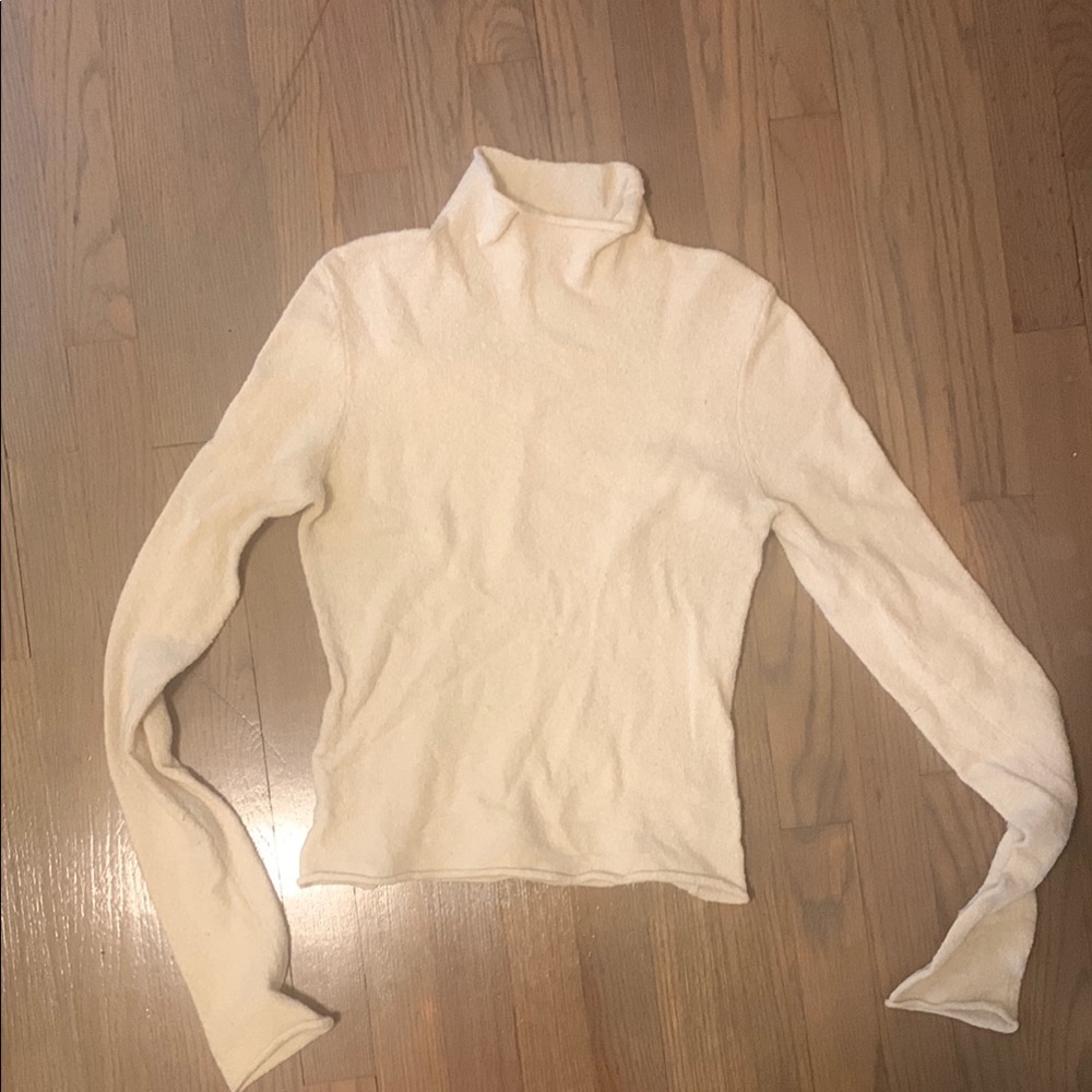 Aritzia Soft Cream Turtleneck Sweater